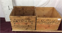 Two Vintage Scotch Whiskey Crates
