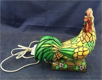 Working Plastic Table Top Rooster Lamp