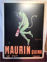 Liquor Advertisement, Maurin Quina Le Puy, French