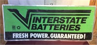 Metal Advertising Sign, Interstate Batteries,