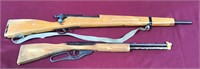 Two Vintage Wood And Metal Toy Rifles