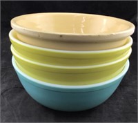 Four Mixing Bowls- 3 Pyrex 4 Qt And USA #10