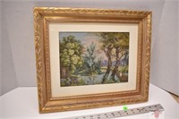 Petit Point Scenery Picture 16" x 14"