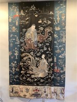 Embroidered Silk Japanese Tapestry
