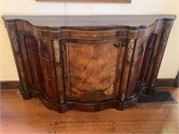Curved Front Buffet w/ Burl Accents