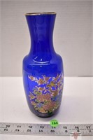 Blue Glass Asian Vase