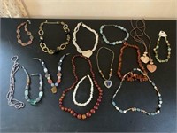 Stone & Amber Necklaces