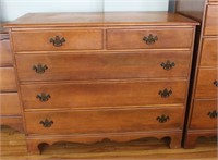 2-Over-3-Drawer Wooden Dresser