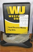 Freestanding Western Union Display Sign