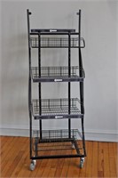 G-Series 4-Shelf Rolling Wire Display Rack