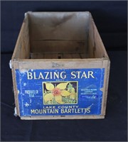 Blazing Star Wooden Pear Crate