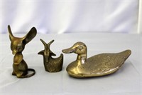 Decorative Brass Animals (Paperweights?)