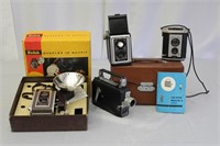 3 Vintage Cameras and 16mm Projector