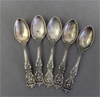 Five Sterling Silver Boiled Egg Spoons