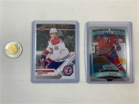 2 Cartes de Hockey des Canadiens Nick Suzuki et
