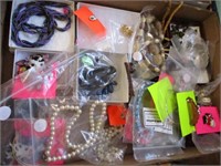 BOX OF COST. JEWELLERY