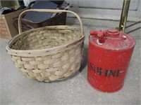 POTATO BASKET & GALV. FUEL CAN