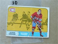Jacques Lemaire recrue OPC 1968 carte de hockey.