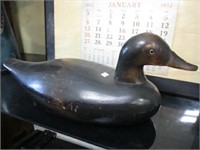 WOODEN DUCK DECOY UNSIGNED