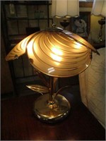 PR. OF DECORATIVE BRASS / GLASS TABLE LAMPS