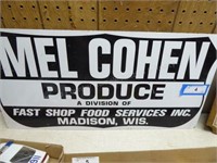Cohen Produce tin sign