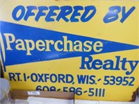 Paperchase Realty metal sign
