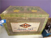 Japan tea box - lined metal