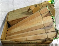 Lot of Square Furniture Legs w/ Advertising Crate