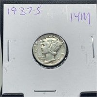 1937-S ROOSEVELT SILVER DIME