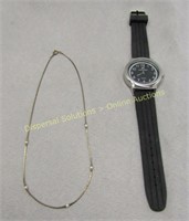 Louis Arden Watch Japan Movement & Necklace