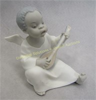 Lladro - Angel Boy - playing mandolin