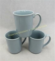 3 Corning mugs Light Blue colour
