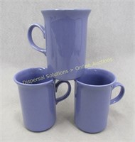 3 mugs England Mauve colour