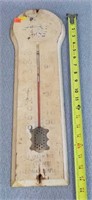 IA State Brand Creameries Wooden Thermometer 21"t