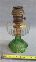 Aladdin Corinthian Clear Font, Green Foot Lamp