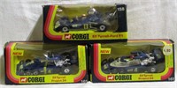 Lot of 3 Vintage Corgi Formula 1 Cars in Boxes