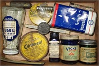 Lot of Vintage Advertising Tins and Bottles