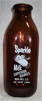Rock Hill SC Sparkle Milk Dairies Amber Qt Bottle