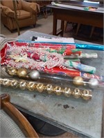 Variety of Christmas items as Christmas paper