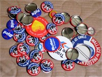 Lot of Political and Advertising Pin Backs