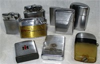 Lot of 8 Vintage Lighters Zippo, Ronson and Others