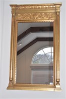 GOLD SHELL CENTER MIRROR 31" W X 51" H W/ TWO