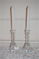 PAIR TIFFANY AND COMPANY W/ 1 BEE'S WAX CANDLES