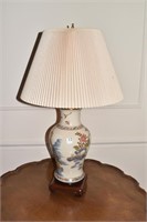 GINGER JAR LAMP W/ PLEATED SHADE 30"