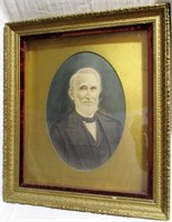 19th Century Portrait in Gilt and Velvet Shadowbox