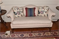 LOVESEAT HARDEN SCROLL BACK CHINESE CHIPPENDALE