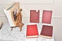 HYMNALS & IRON HOLDER W/ PIANO MUSIC