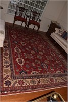 HAND WOVEN PAKISTAN RUG 8'6" X 11'8" RED CENTER