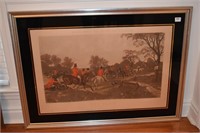 HUNT SCENE "THE DEATH" SILVERTON FRAME PAINTED