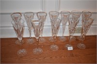 WATERFORD 12 DAYS OF CHRISTMAS FLUTES 10" H